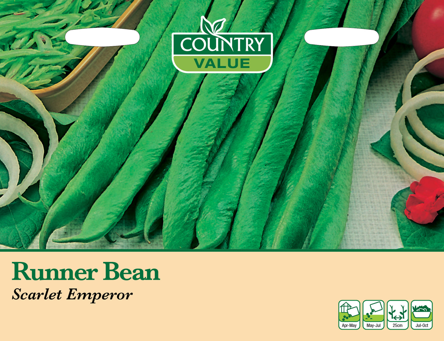 Runner Bean Scarlet Emperor 25 Seeds