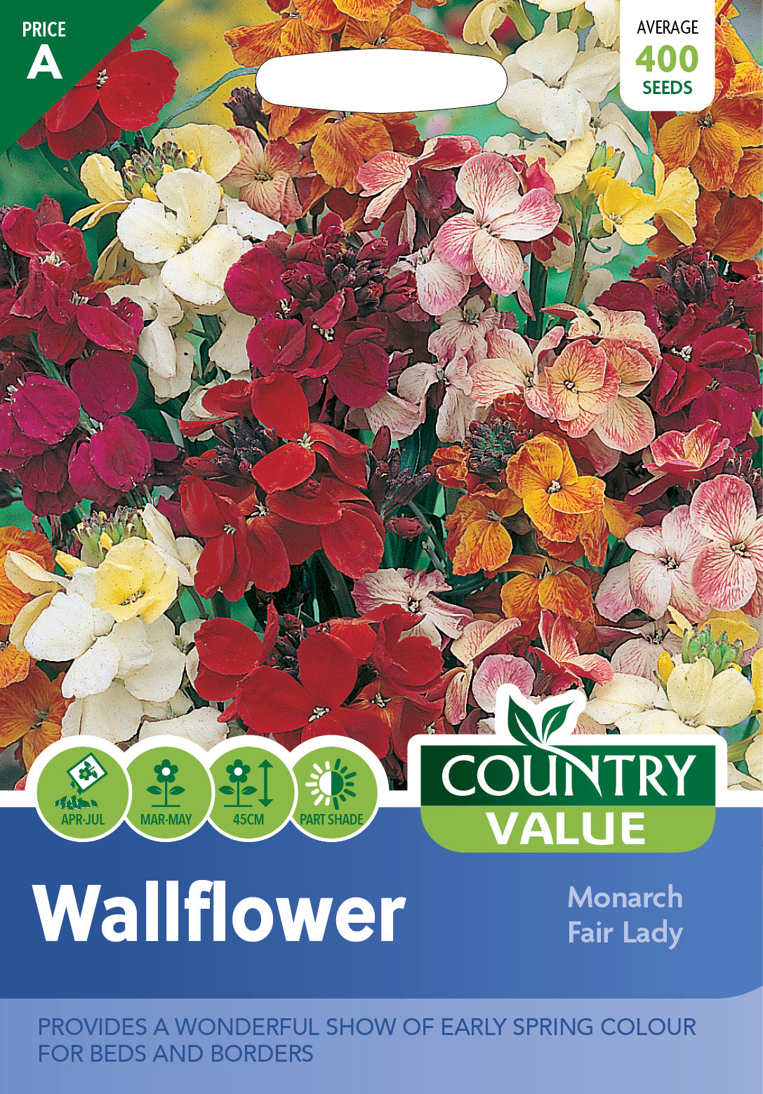 Wallflower Monarch Fair Lady 400 Seeds