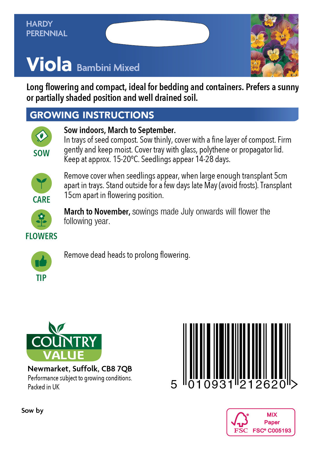 Viola Bambini Mixed 50 Seeds