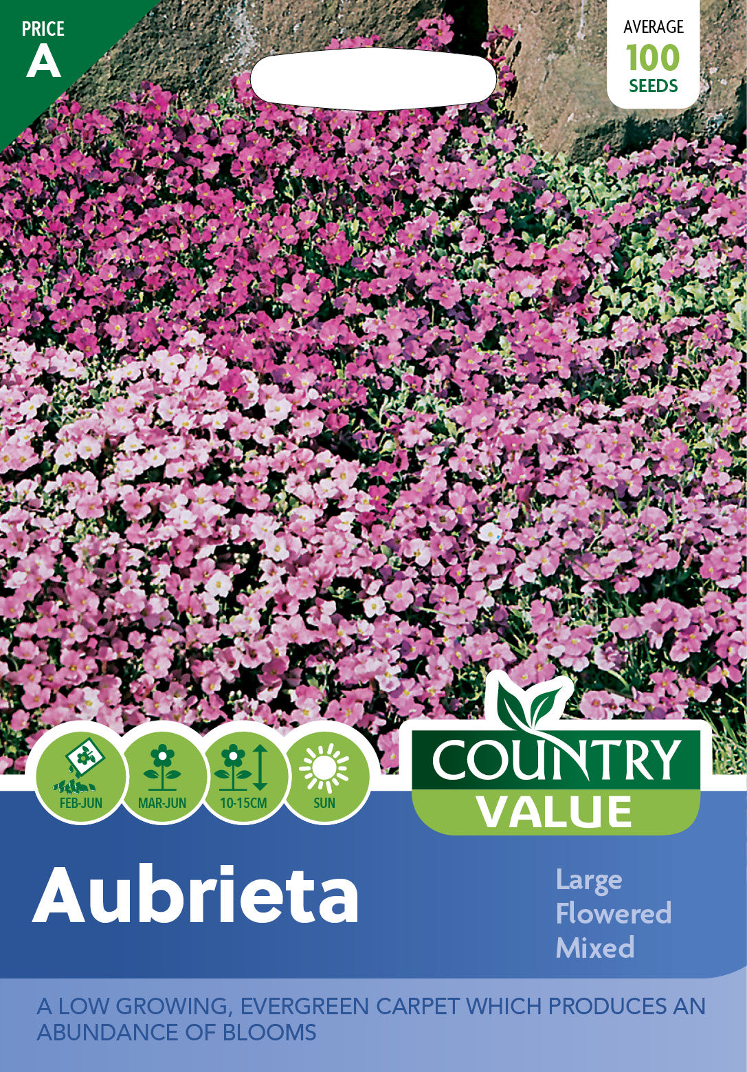 Aubrieta Large Flowered Mixed 100 Seeds