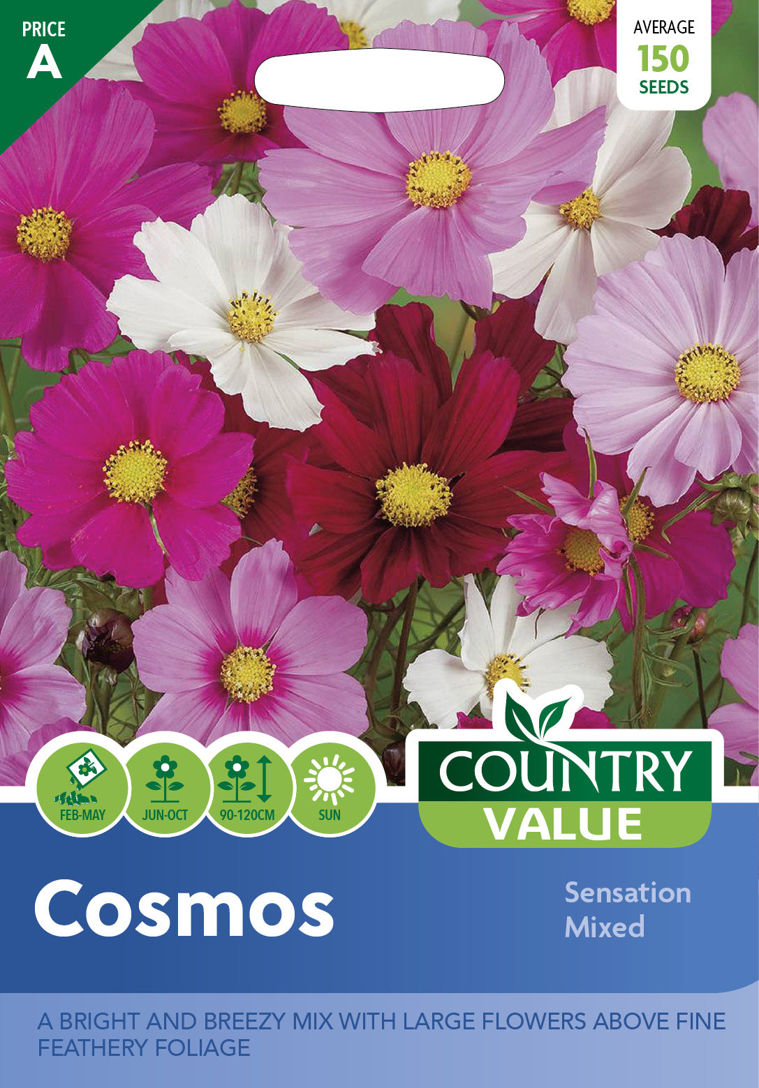 Cosmos Sensation Mixed 150 Seeds
