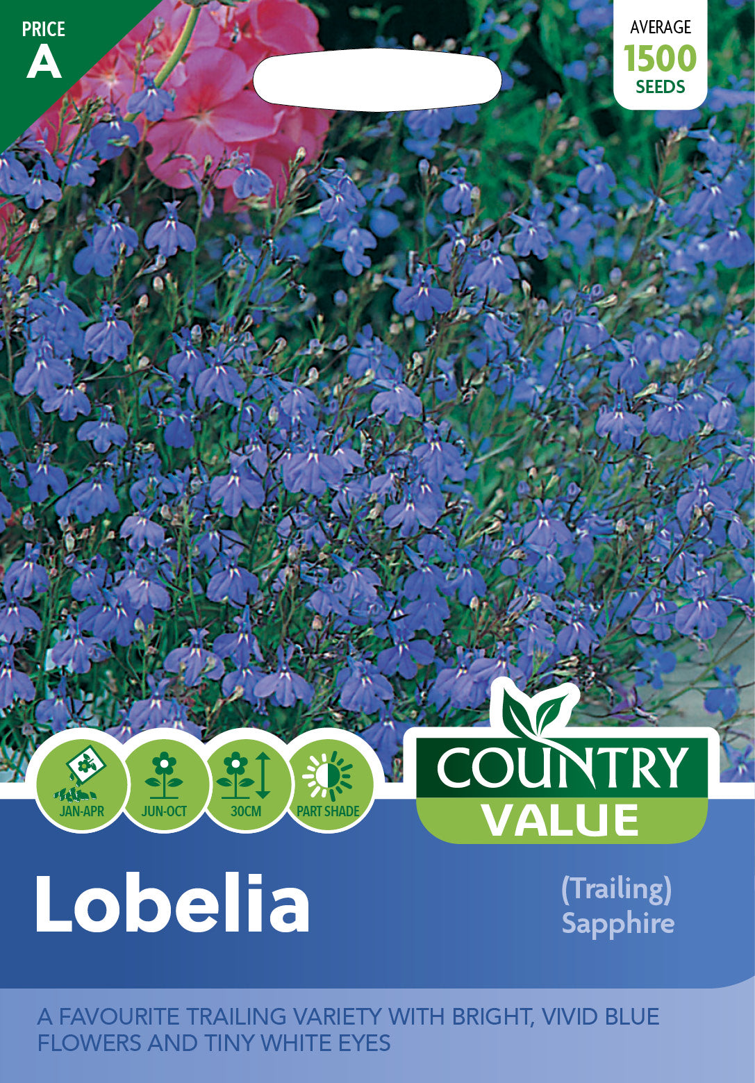 Lobelia (Trailing) Sapphire 1500 Seeds