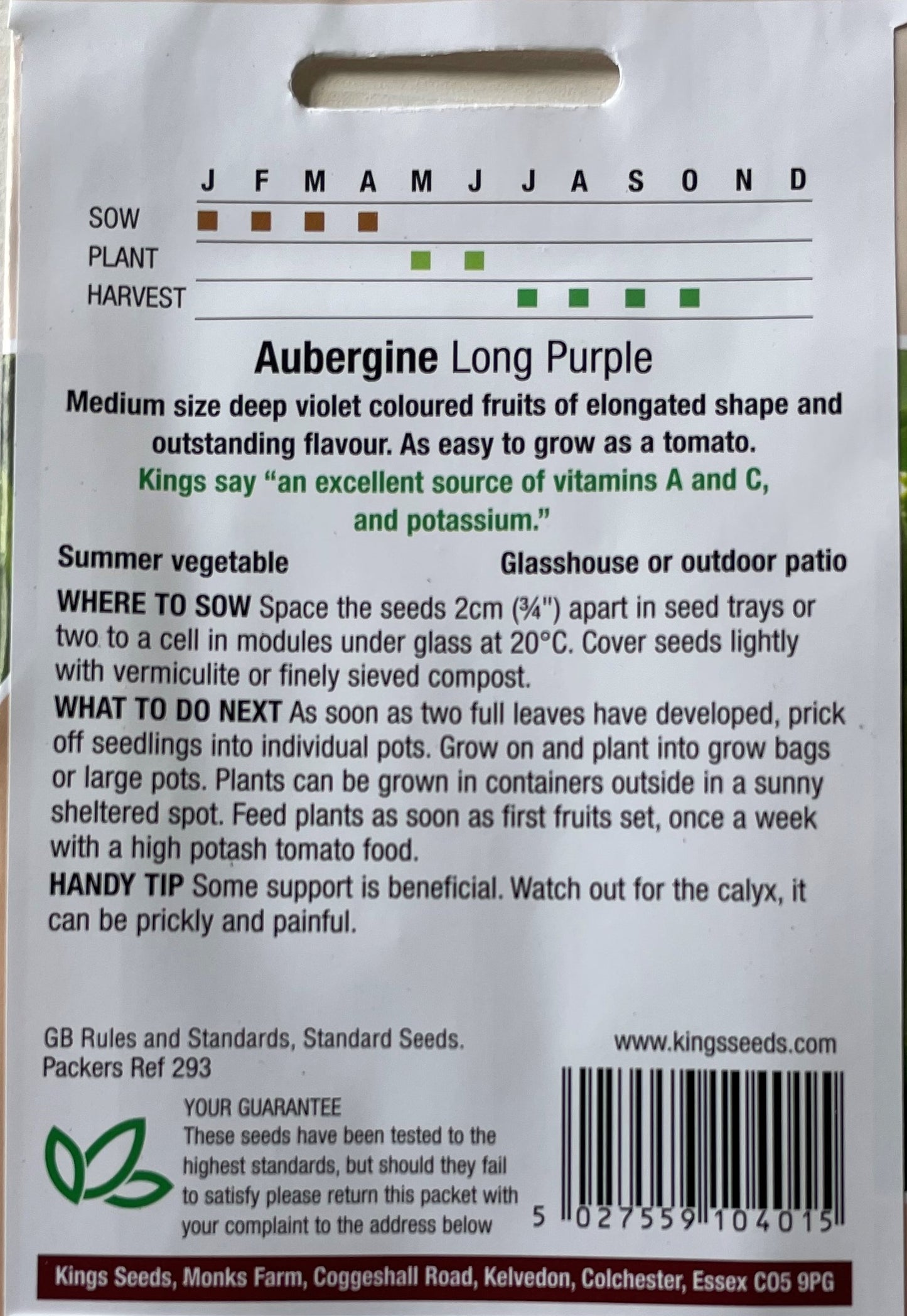 Aubergine Long Purple 180 Seeds