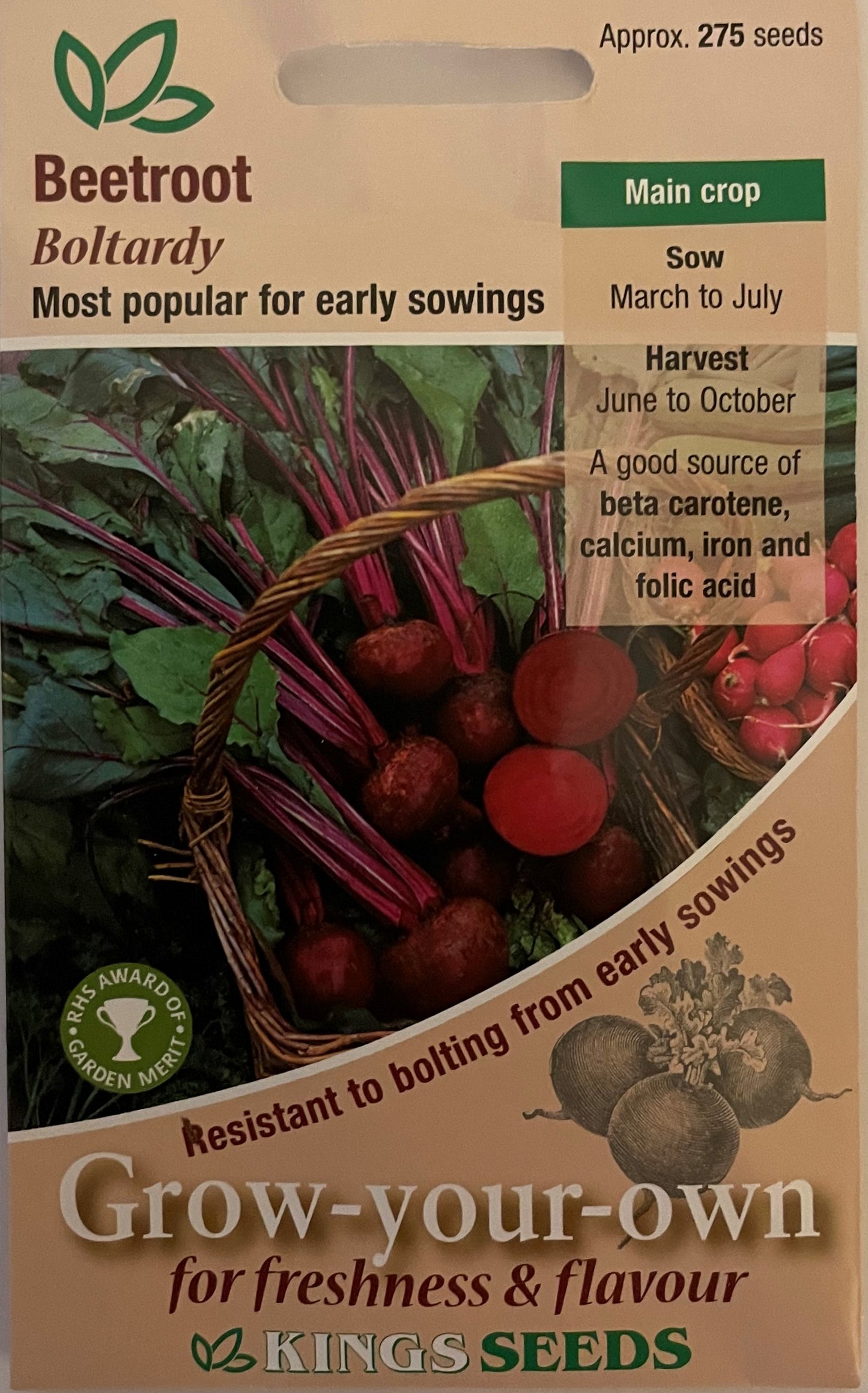 Beetroot Boltardy 275 Seeds