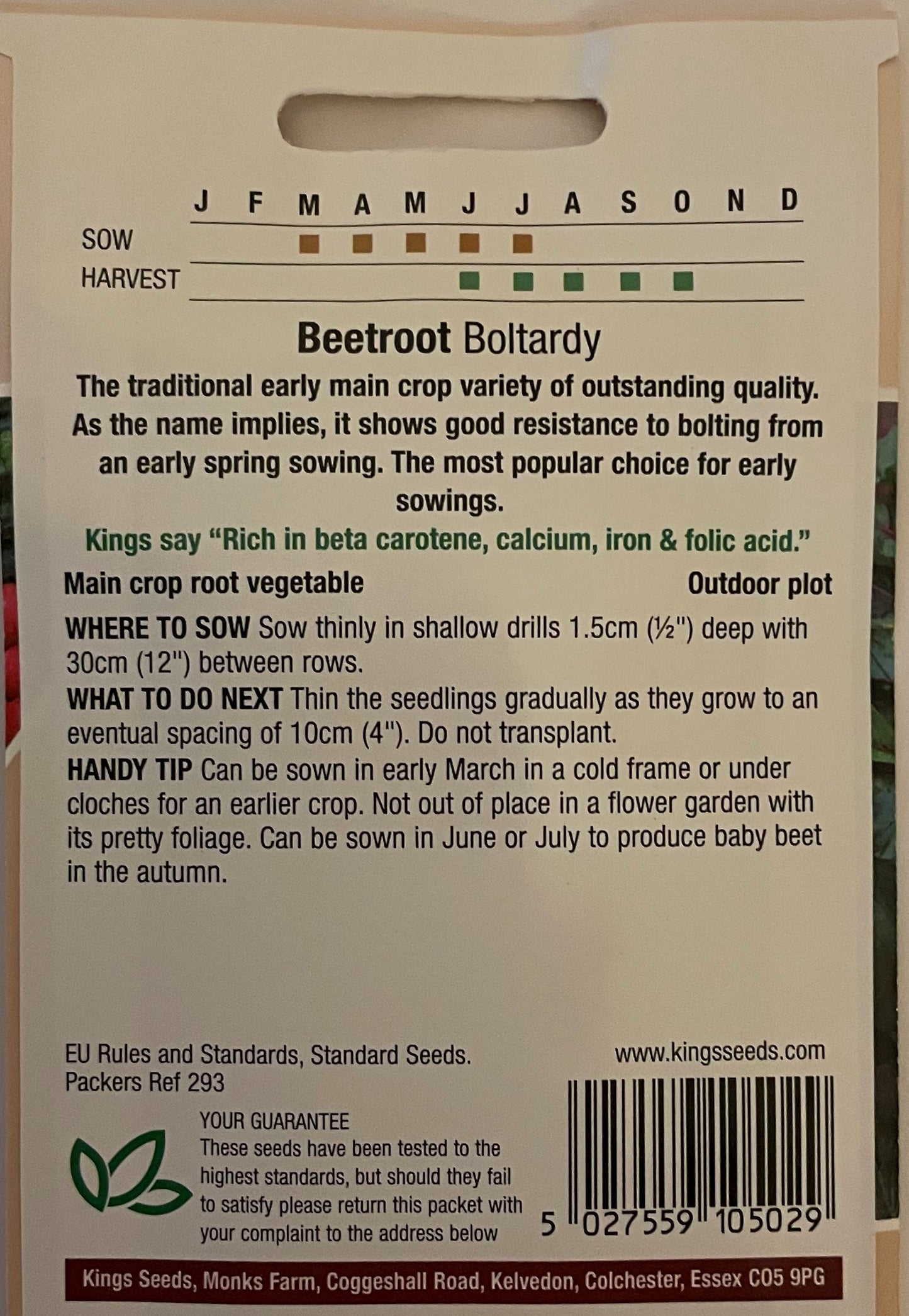 Beetroot Boltardy 275 Seeds