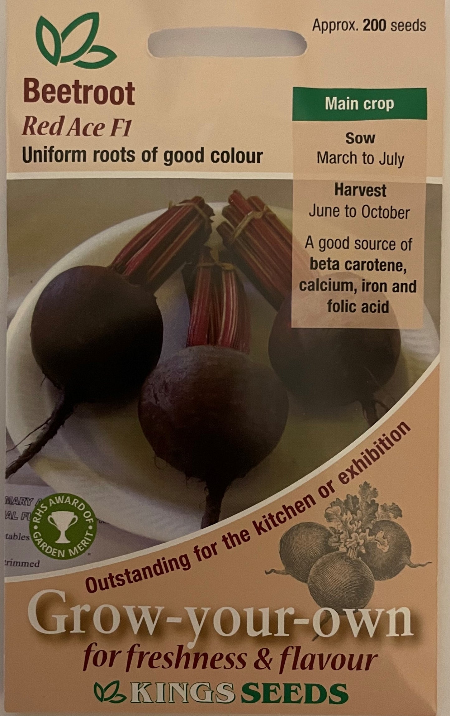 Beetroot Red Ace F1 200 Seeds