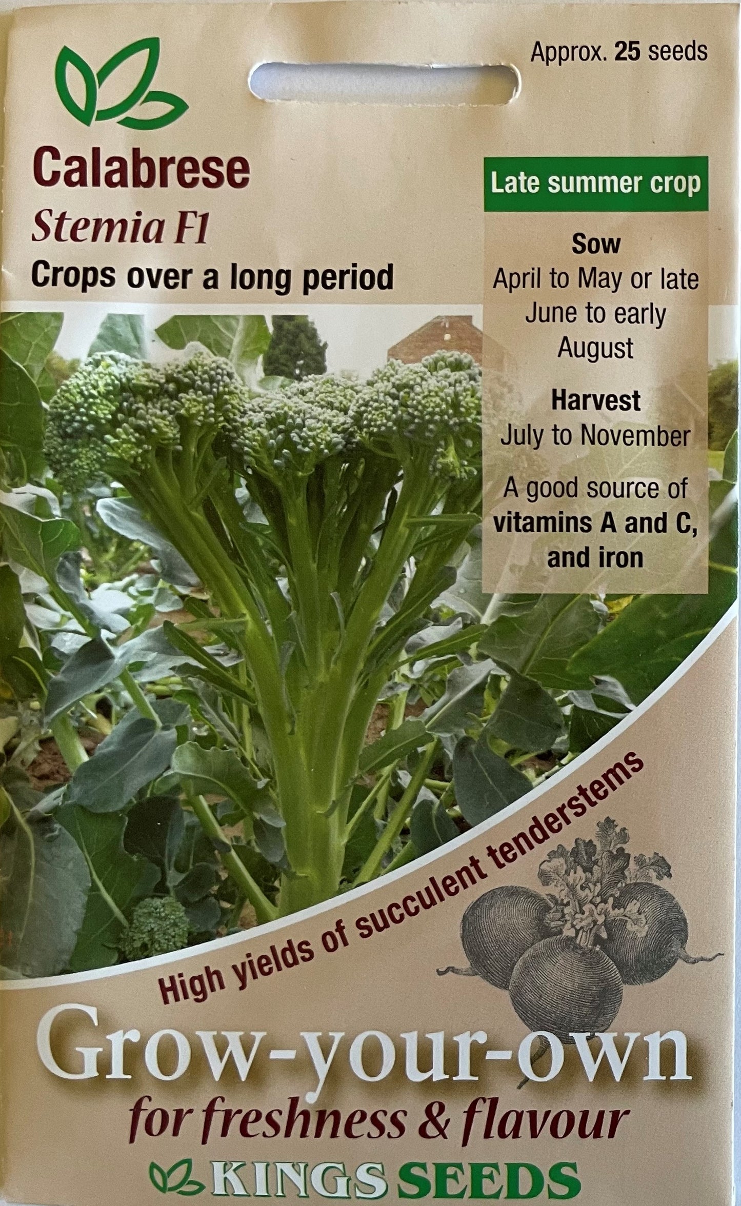 Calabrese Broccoli Stemia F1 25 Seeds