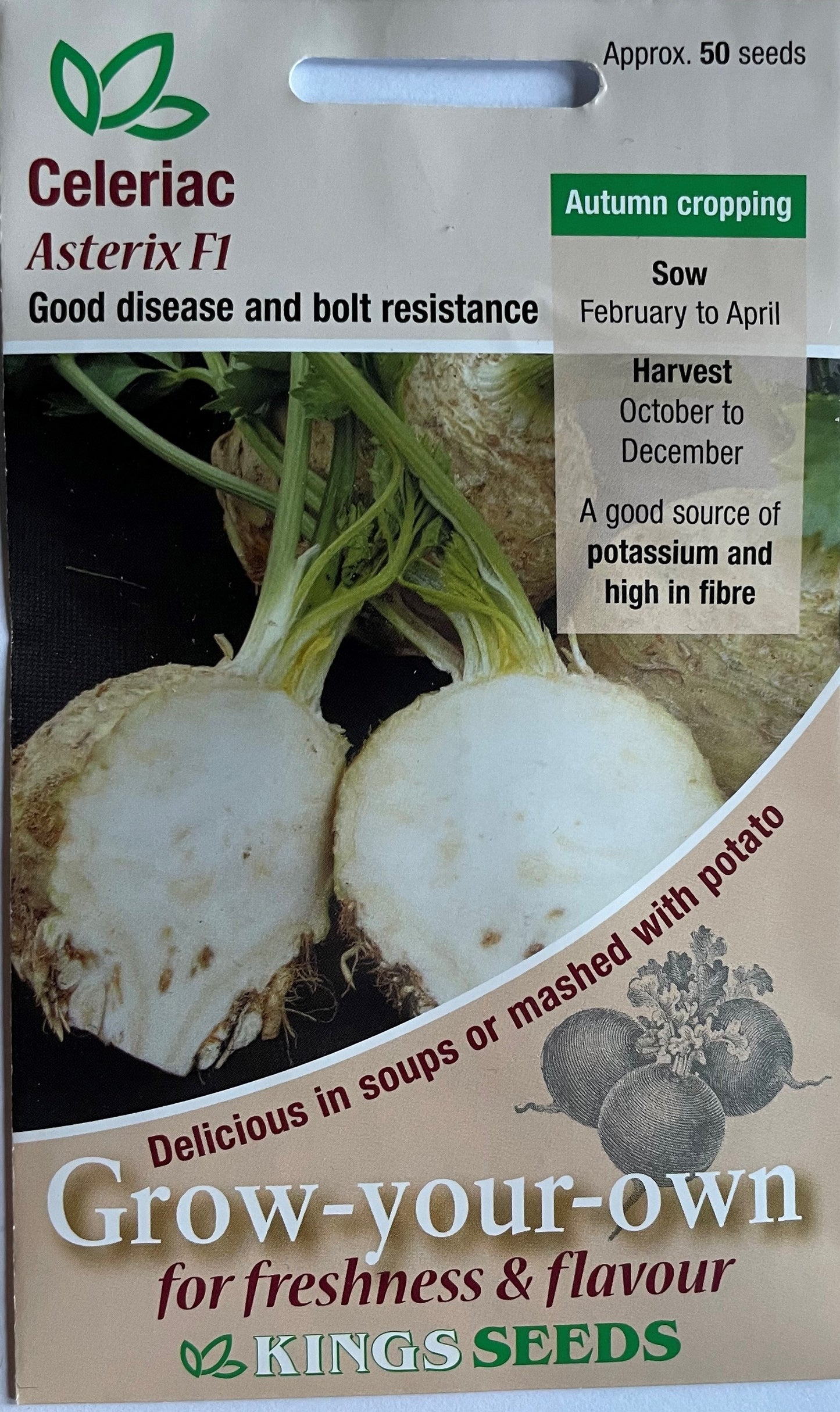 Celeriac Asterix F1 50 Seeds