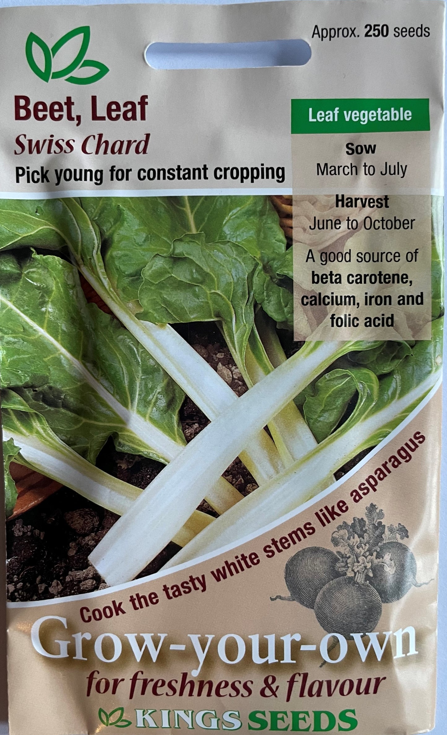 Beet Leaf Swiss Chard 250 Seeds