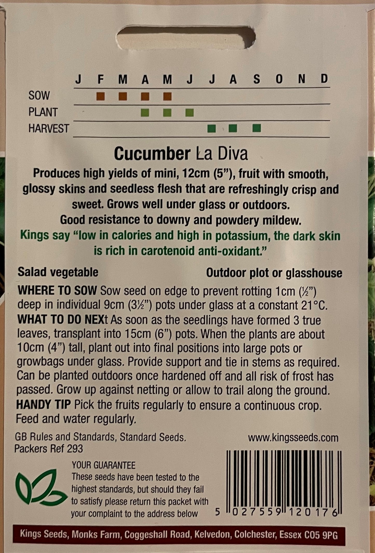 Cucumber La Diva 25 Seeds