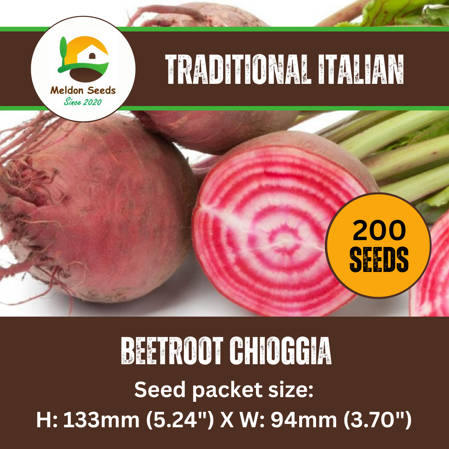 Beetroot Chioggia Seeds x 200 Seeds - Red and White Ringed Beetroot Seeds