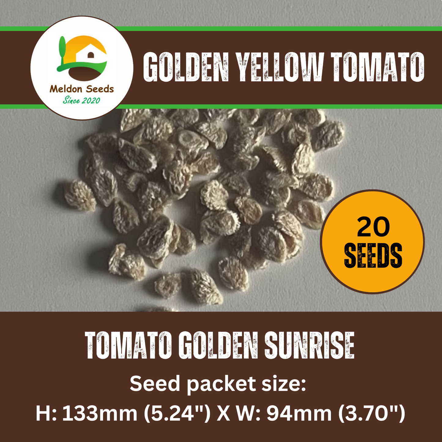 Yellow Tomato Seeds Golden Sunrise - 20 Fresh Vegetable Seeds for Growing UK