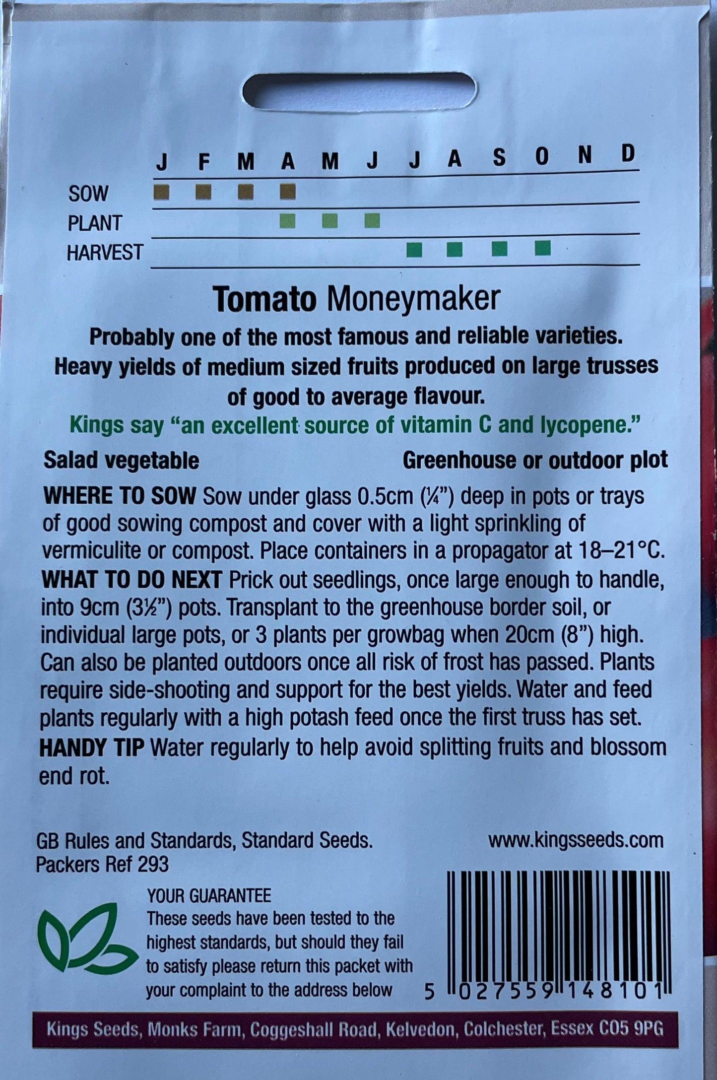Tomato Moneymaker 75 Seeds