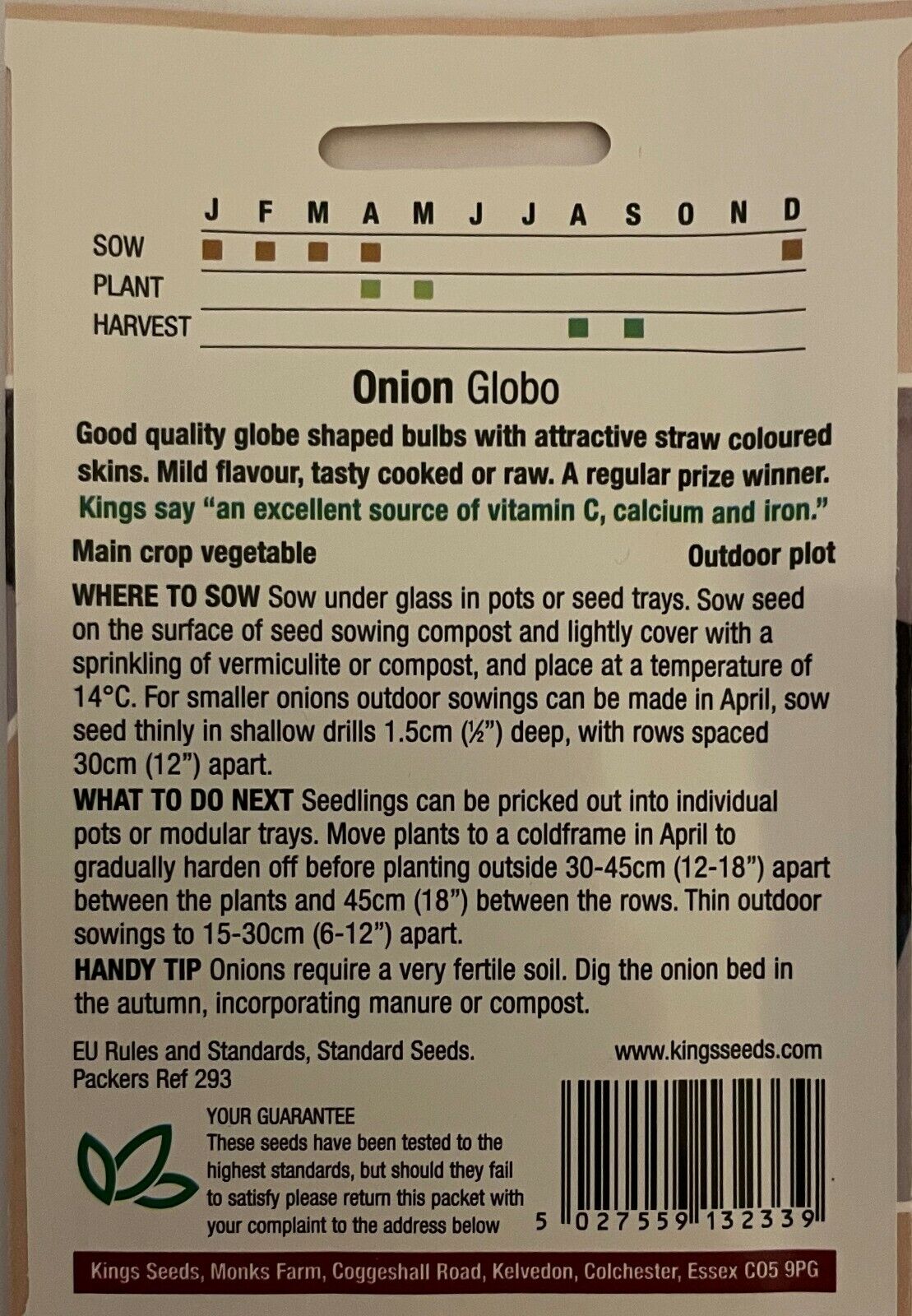 Onion Globo 250 Seeds