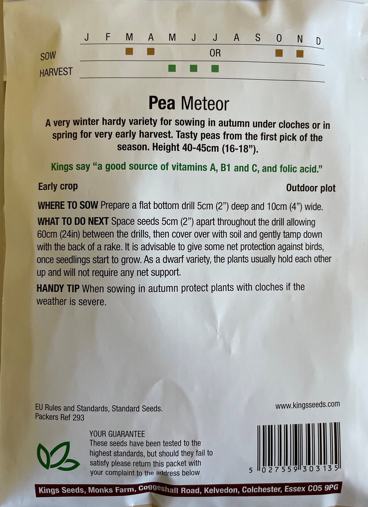 Pea Meteor 350 Seeds