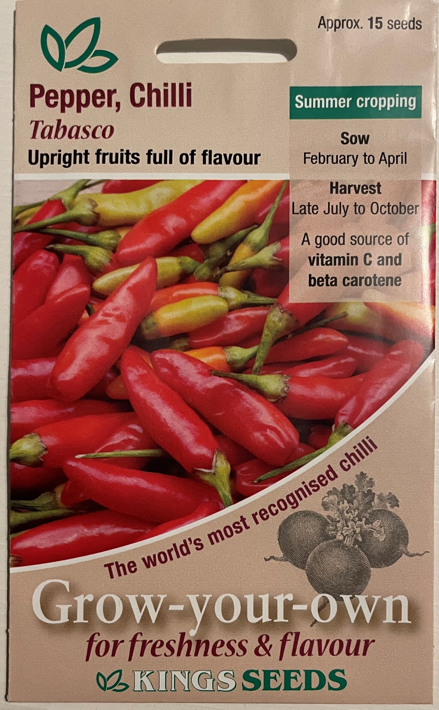 Chilli Pepper Tabasco 15 Seeds