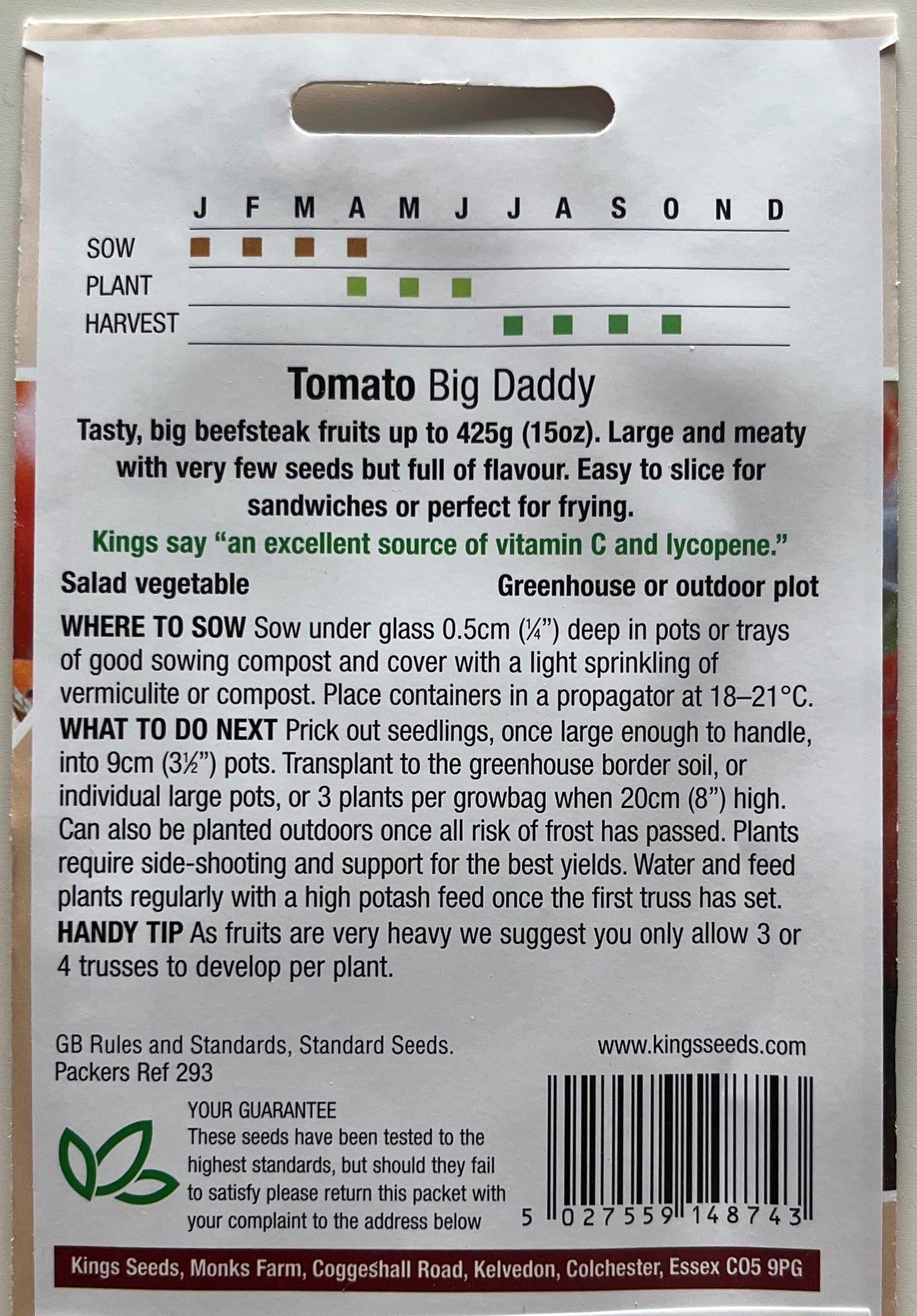 Tomato Big Daddy 15 Seeds