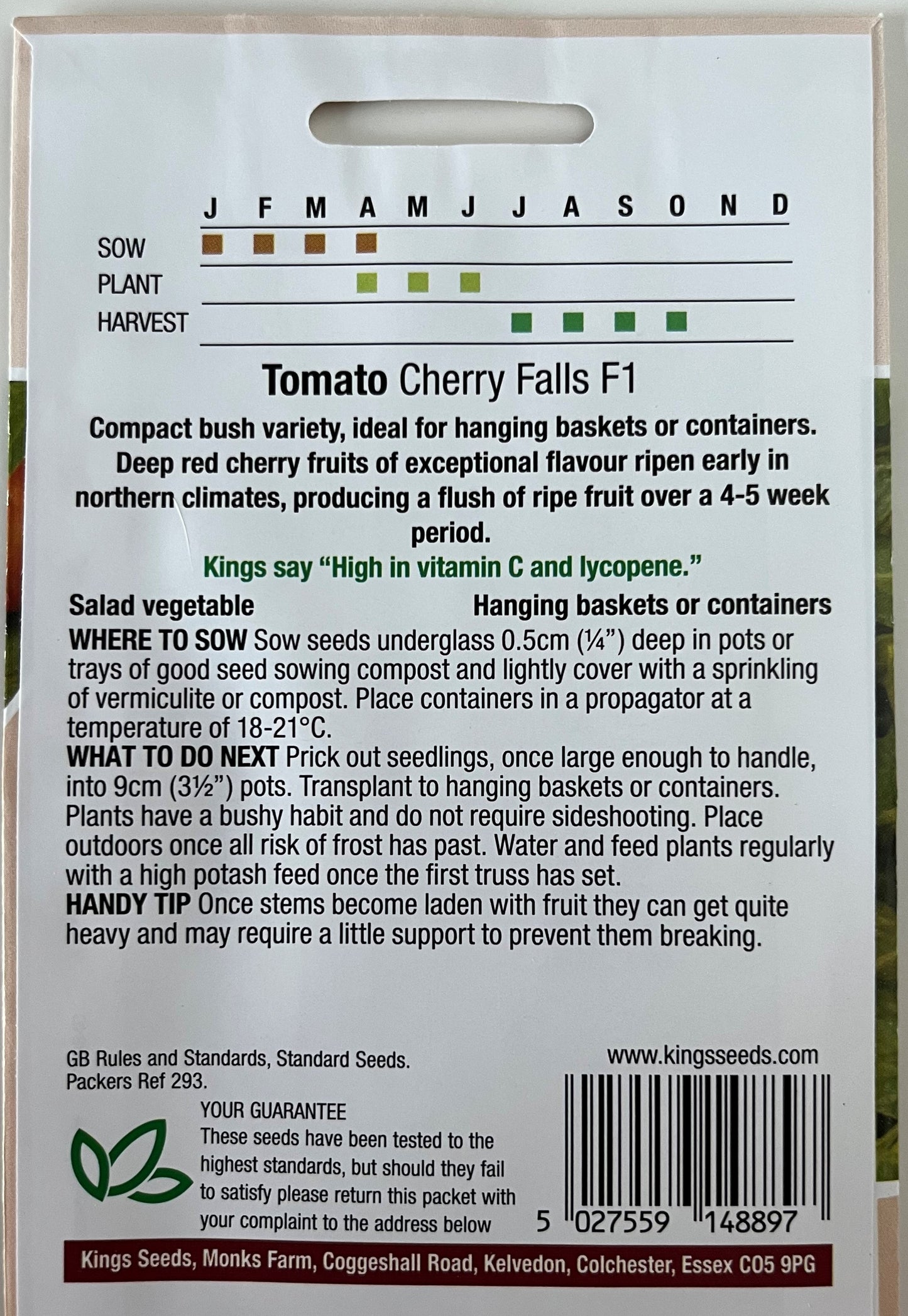 Tomato Cherry Falls F1 15 Seeds