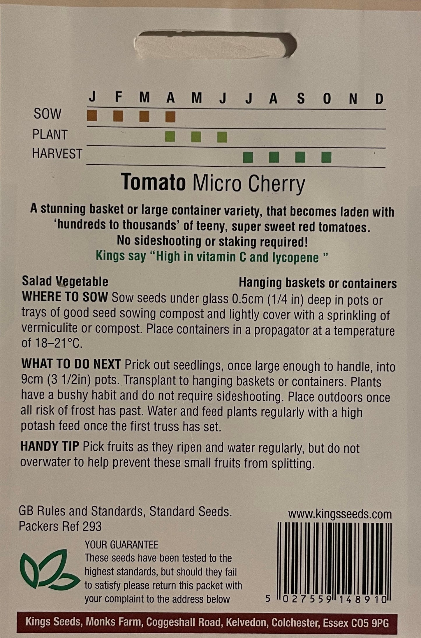 Tomato Micro Cherry 20 Seeds