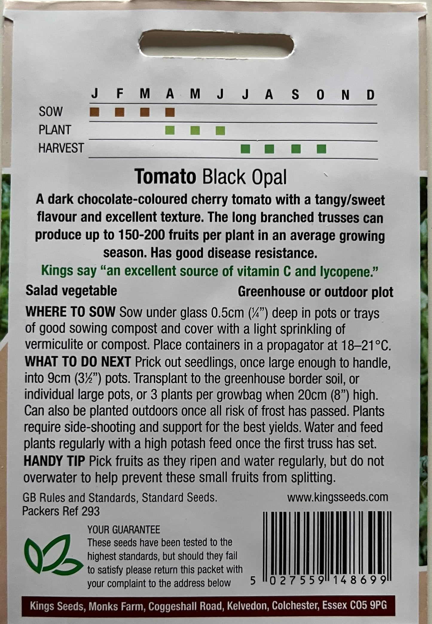 Tomato Black Opal 20 Seeds