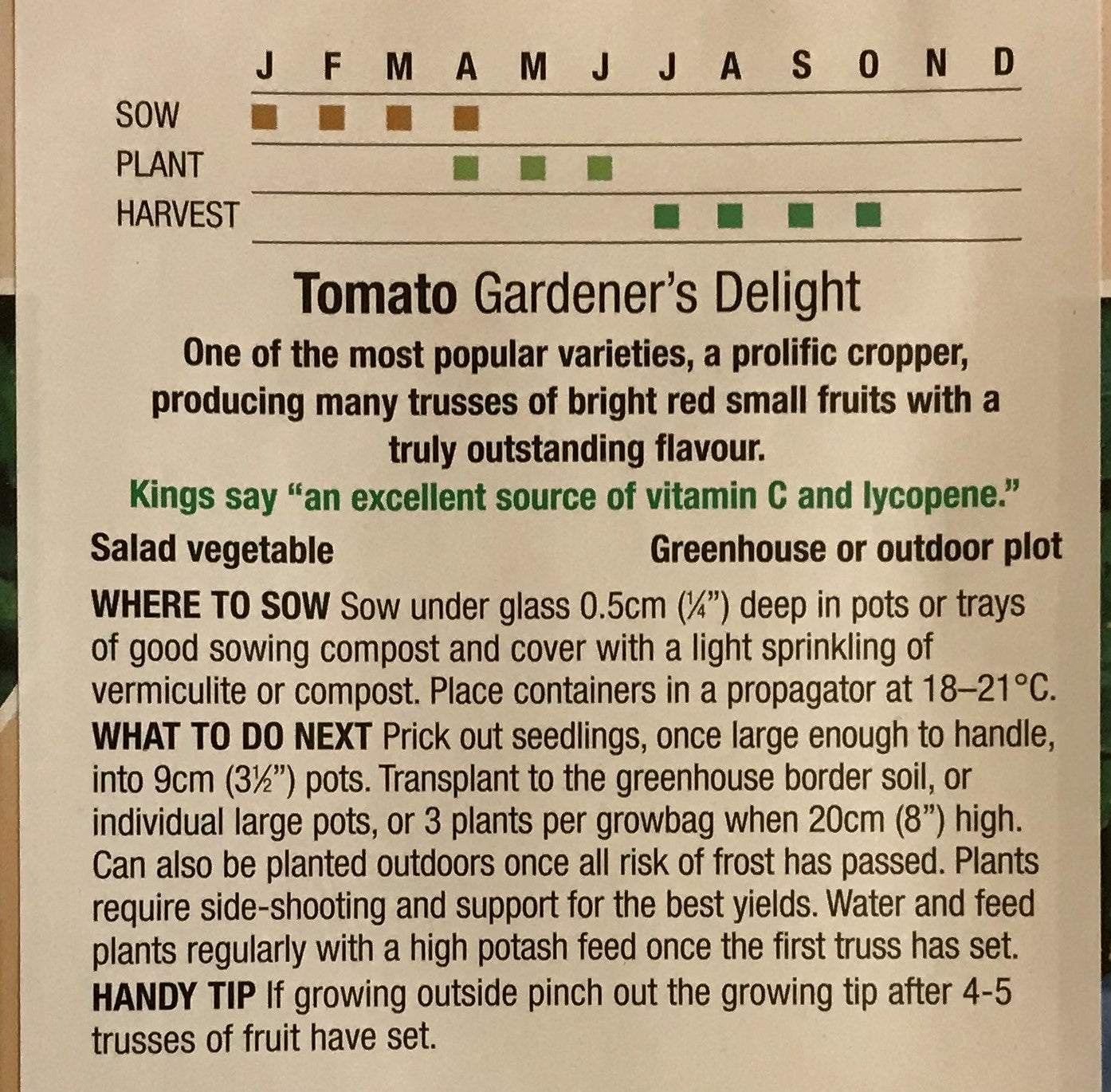 Tomato Gardeners Delight 50 Seeds