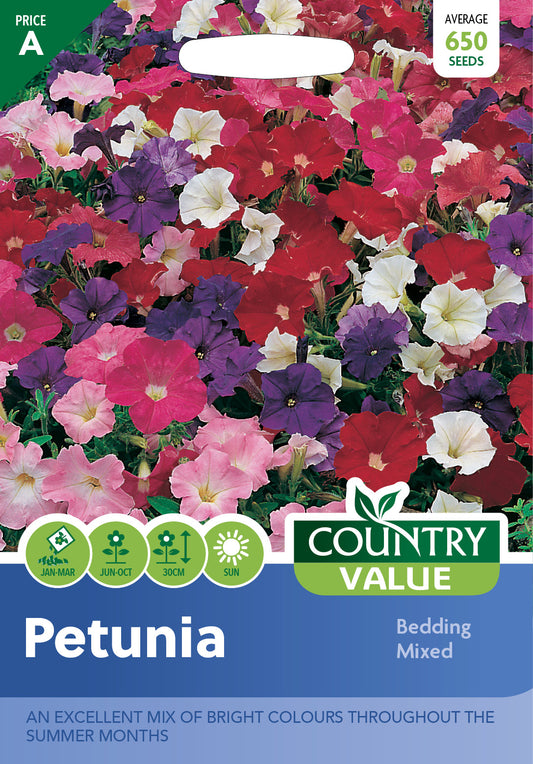 Petunia Bedding Mixed 650 Seeds