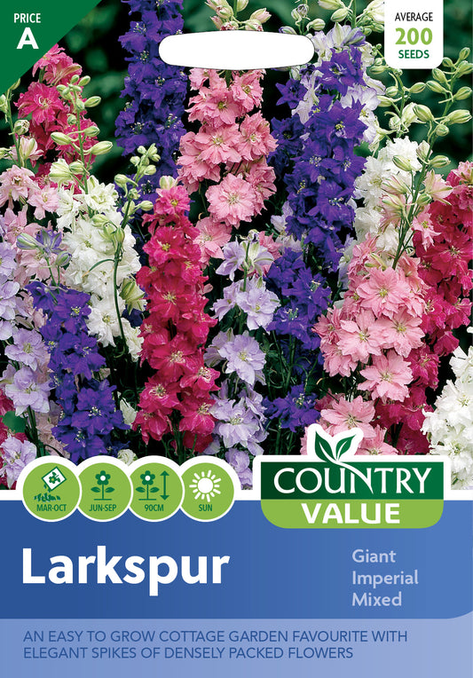 Larkspur Giant Imperial Mixed 200 Seeds