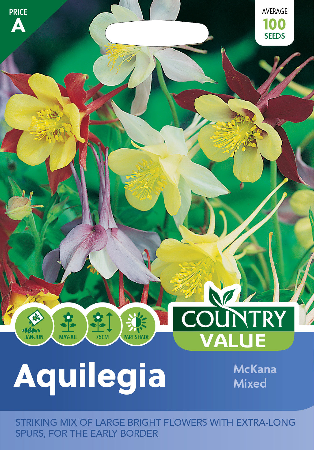 Aquilegia Mckana Mixed 100 Seeds