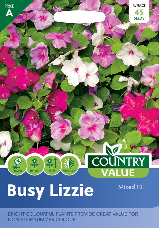 Busy Lizzie Mixed F2 45 Seeds