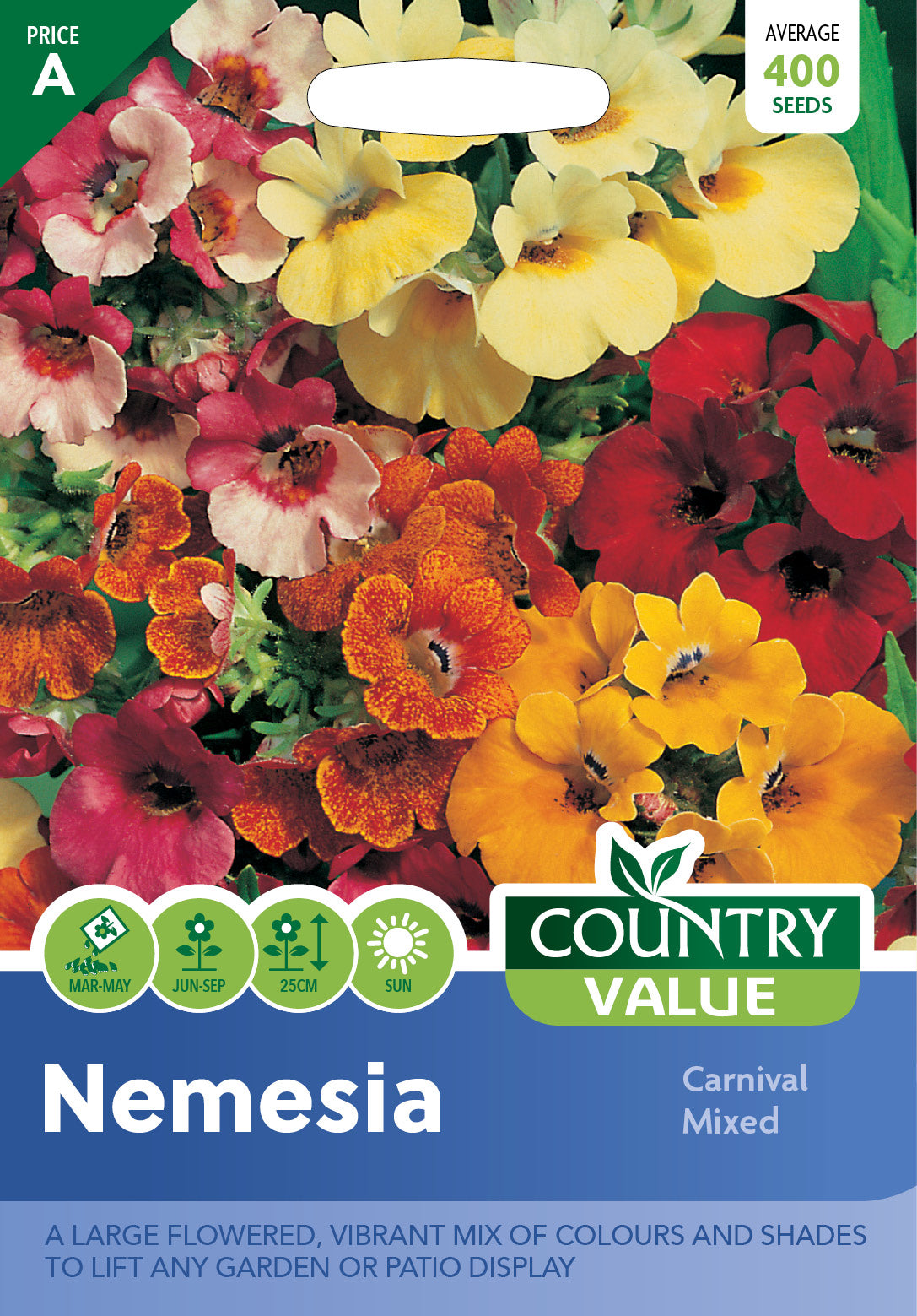 Nemesia Carnival Mixed 400 Seeds