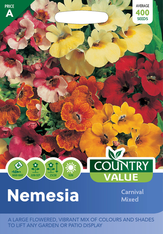 Nemesia Carnival Mixed 400 Seeds