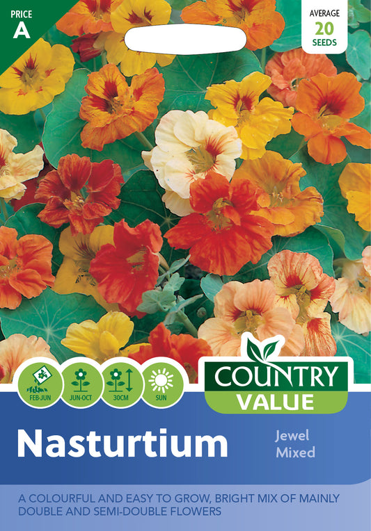 Nasturtium Jewel Mixed 20 Seeds