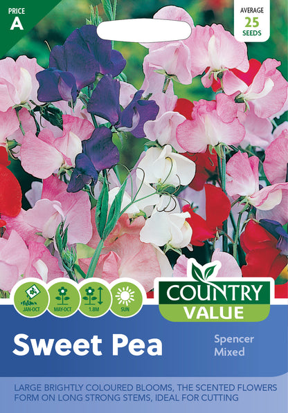 Sweet Pea Spencer Mixed 25 Seeds