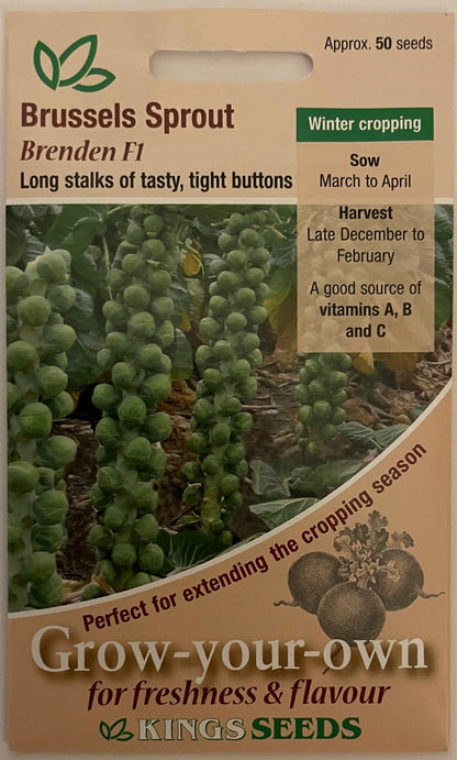 Brussels Sprout Brenden F1 50 Seeds