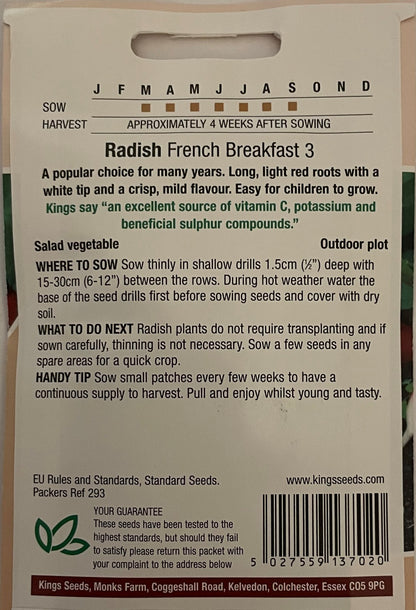Radish French Breakfast 3 1200 Seeds