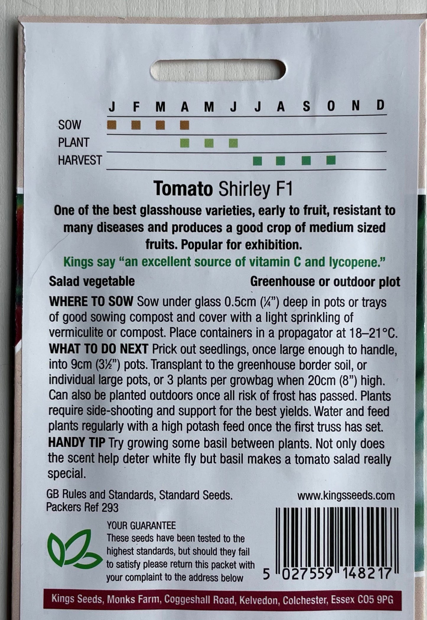 Tomato Shirley F1 15 Seeds