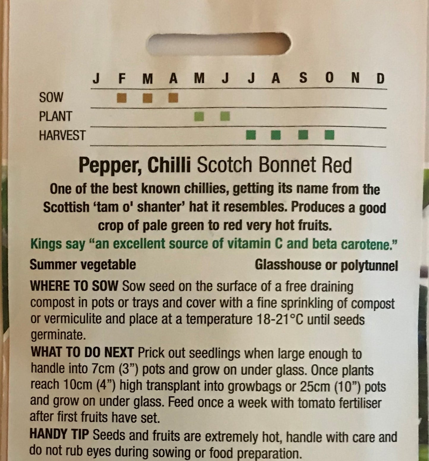 Chilli Pepper Scotch Bonnet Red 50 Seeds